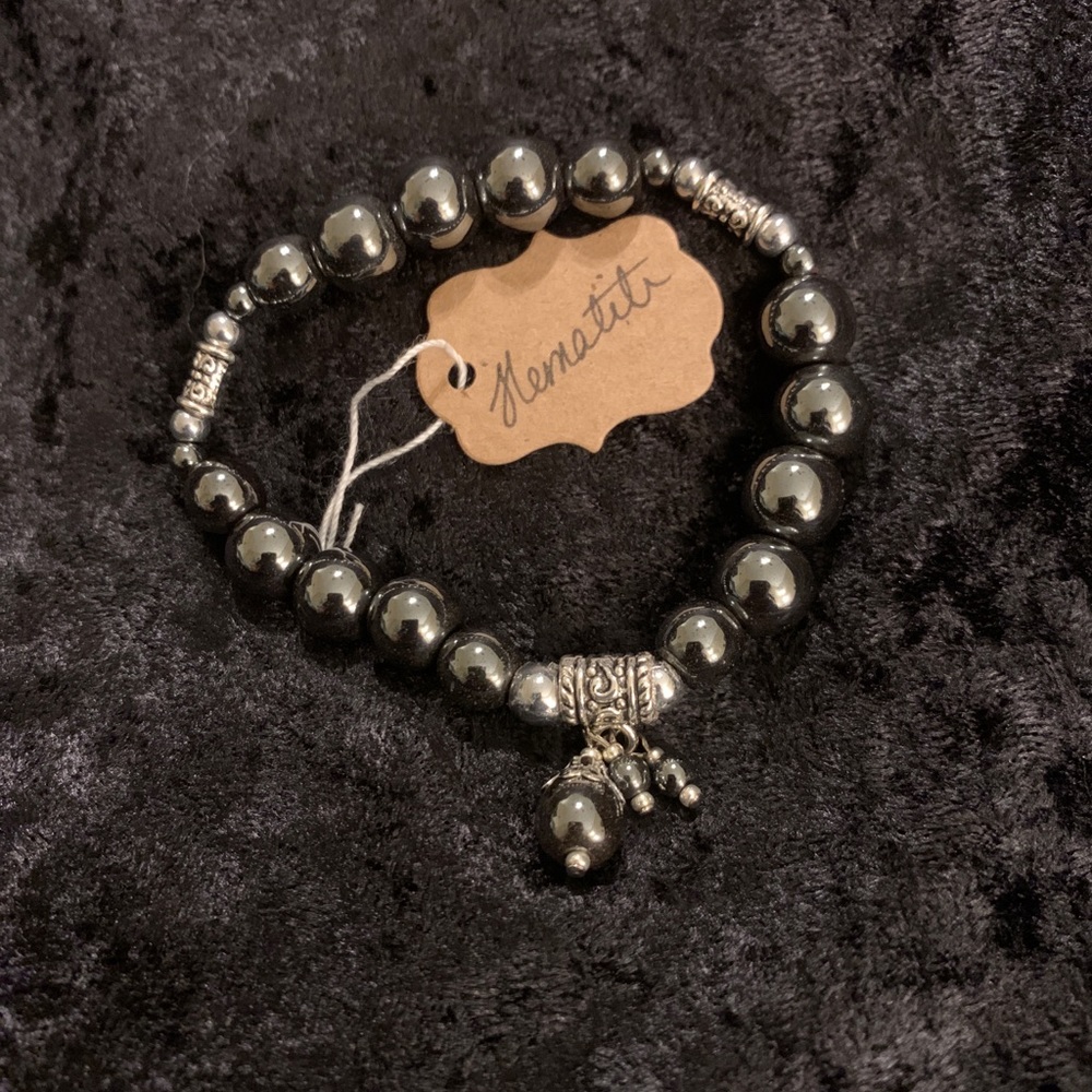 Hematite Bracelet with dangling charms